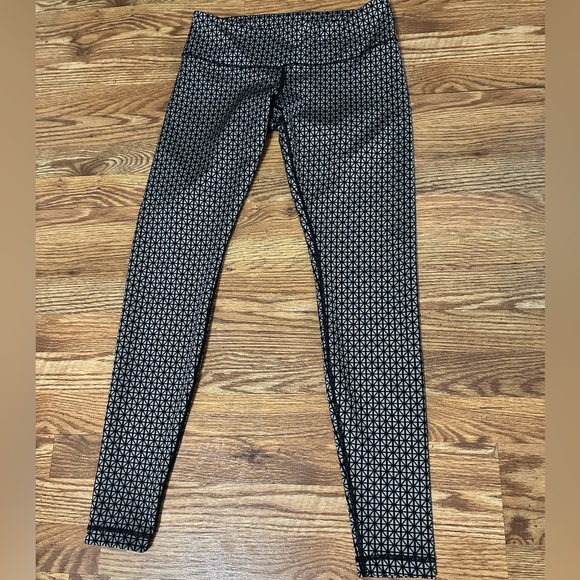 Lululemon Size 8 Wunder Under Pants Full-On Luon Tri Geo Silver Spoon Align - Picture 6 of 10